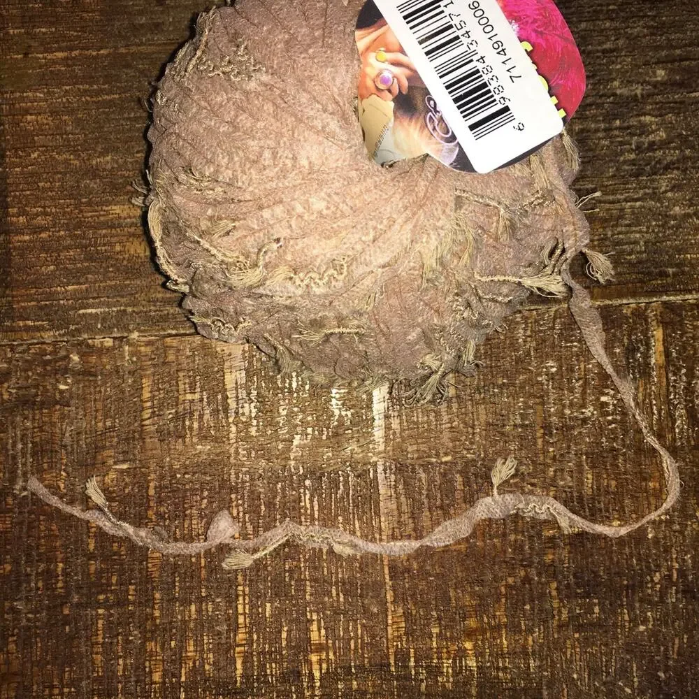 LOT OF 9 Adriafil Frou Frou Shaggy Mixed Fiber Cotton Blend Yarn Fancy Tan Italy